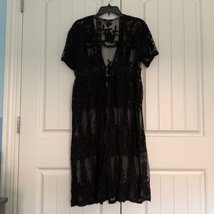 Black lace covers up